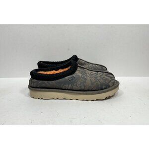 UGG Tasman Street Graffiti Sheepskin Lined Slippers Tan Orange Women’s Size 6